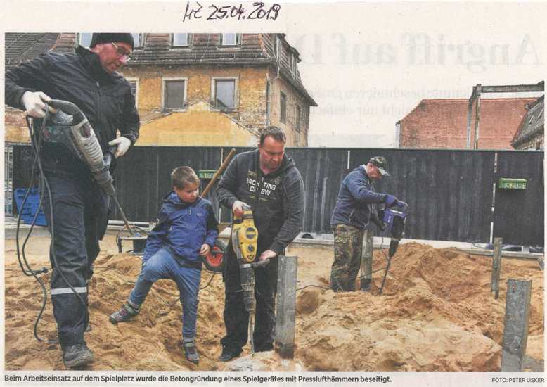 Mitteldeutsche Zeitung Artikel vom 25.04.19  Foto Peter Lisker 