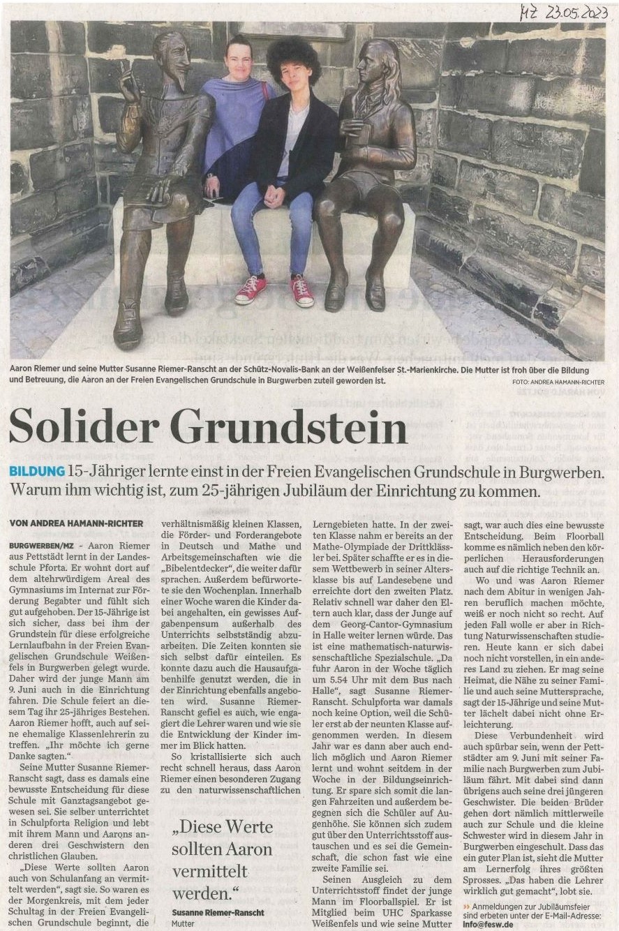 Mitteldeutsche Zeitung Artikel 23.05.2023 