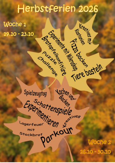Herbstferien 2026 im Hort "Kindertreff"